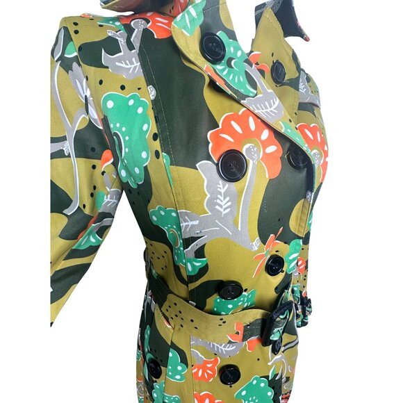 Belted Floral Trench coat Size:2 - Picture 7 of 8